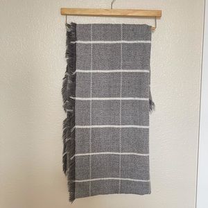 Plaid blanket scarf